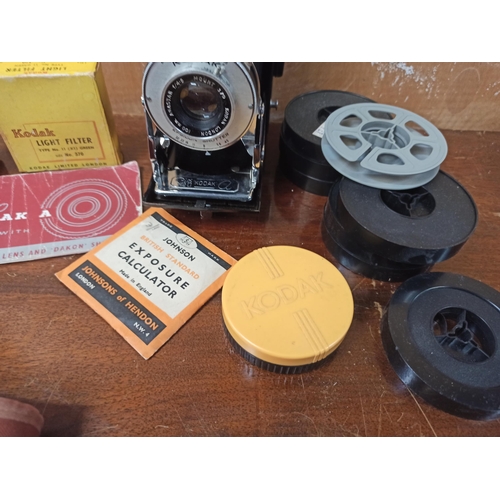 243 - Kodak A Six 20 Camera and Accessories including Lens Head, Light Filters , Case and More