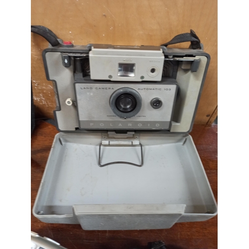 244 - Mixed Cameras  - Polaroid 103, Kodak Brownie 44A, kodak Retinette18, Ricoh FF-10 and Kodak Easy Shar... 