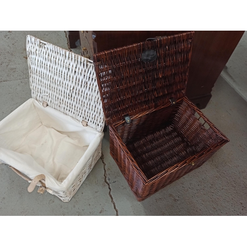 297 - 2 x Wicker Hamper Baskets