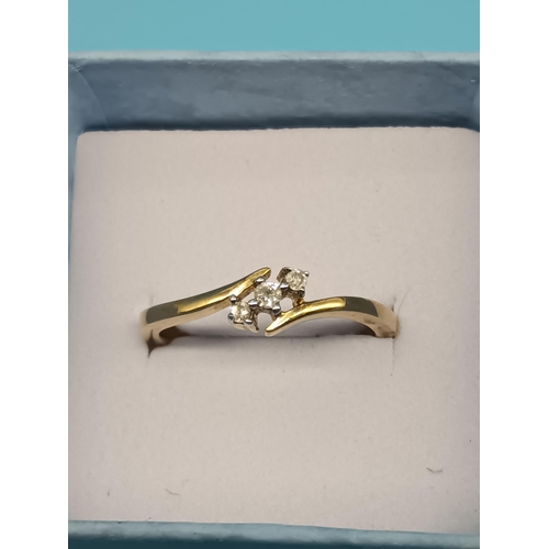 420 - 9ct Yellow Gold and Diamond Ring