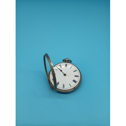 460 - White Metal Pocket Watch - Missing Glass