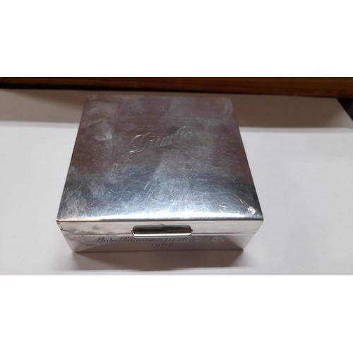 488b - A Hallmarked Silver Cigarette Engraved 