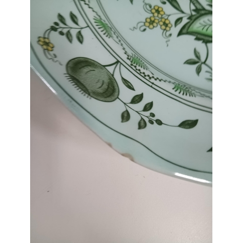 629 - 6 x Adams - Chinese Garden Pattern Plates ( 1 cracked, some chipping to edges as pictured)