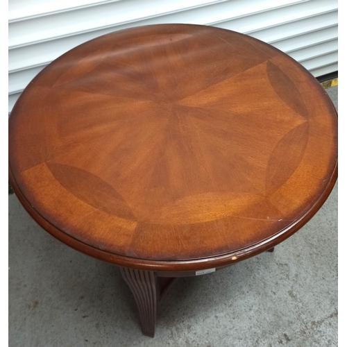 676 - Round Coffee Table with Lower Shelf 60cm H x 71cm W x 71cm D