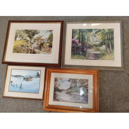 705 - Limited Edition and Signed Prints of the English Countryside x4