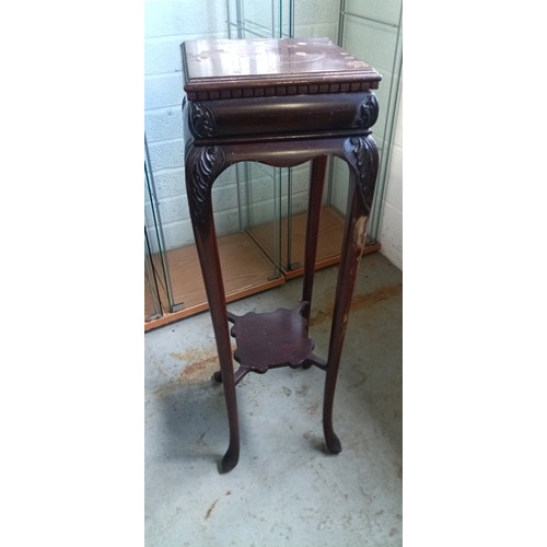 728 - A Mahogany Jardinière Stand 90cm  - damage to 1 leg as pictured