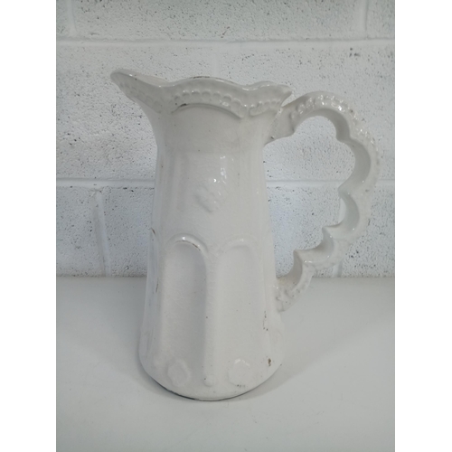 773 - A Merletto Antique Lace 88 OZ Pitcher - Damaged to Glazing as Pictured