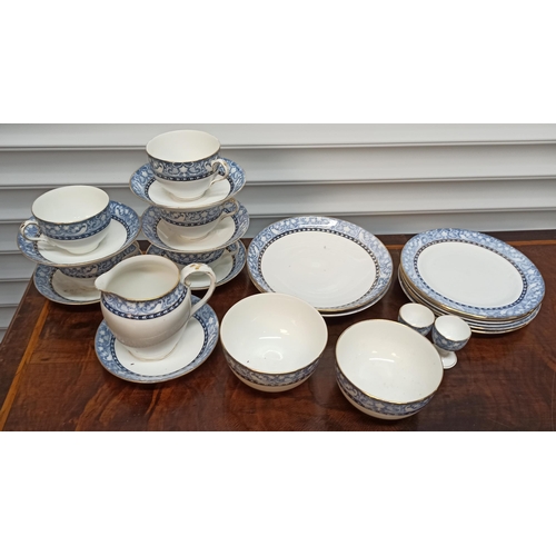 793 - Crown Staffordshire, Adams style border part dinner set dating from 1910 consisting of 2 x Large Bow... 