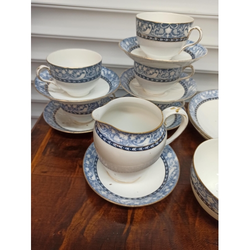 793 - Crown Staffordshire, Adams style border part dinner set dating from 1910 consisting of 2 x Large Bow... 