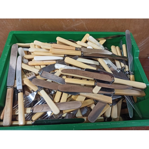 833 - Large Box of Vintage Mixed Cutlery - Some Plated