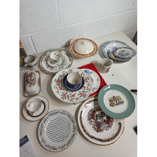 886 - A Large Selection of Mixed China including Royal Doulton, Royal Albert and Blue & White