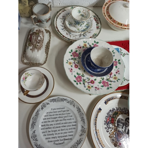 886 - A Large Selection of Mixed China including Royal Doulton, Royal Albert and Blue & White