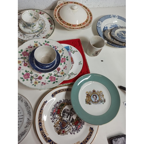 886 - A Large Selection of Mixed China including Royal Doulton, Royal Albert and Blue & White