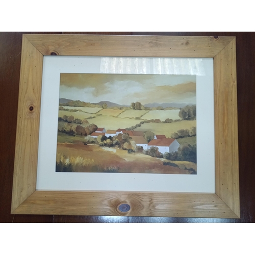 838 - A Pine Framed Print - Country Scene