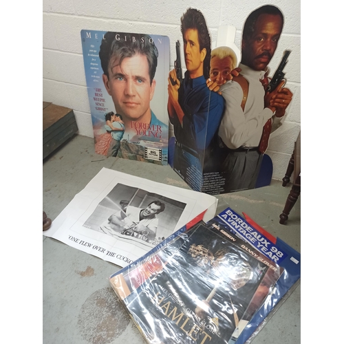 794 - Movie Promo Cardboard Stands and Posters - Mel Gibson and More