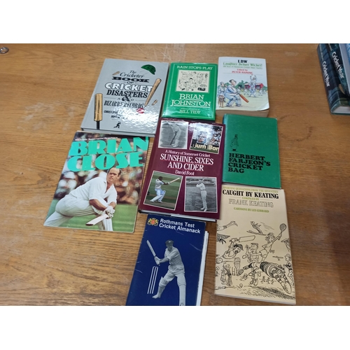 270 - **Royal British Legion Lot** A Mixed box of sporting books including a signed Brian Close Testimonia... 