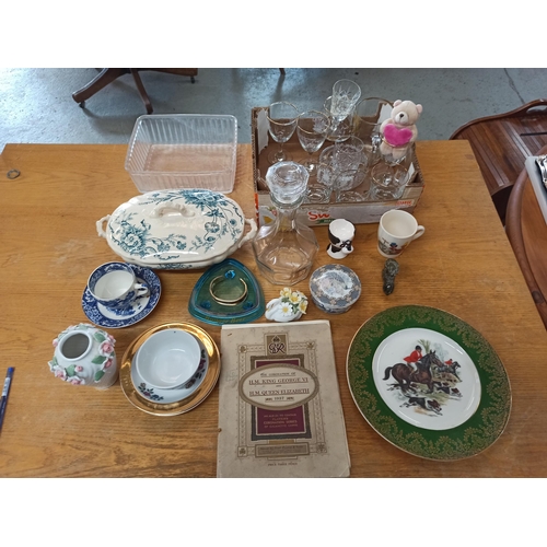 269 - **Royal British Legion Lot** A Glory box of china and glassware including Royal Wedding memorabilia,... 