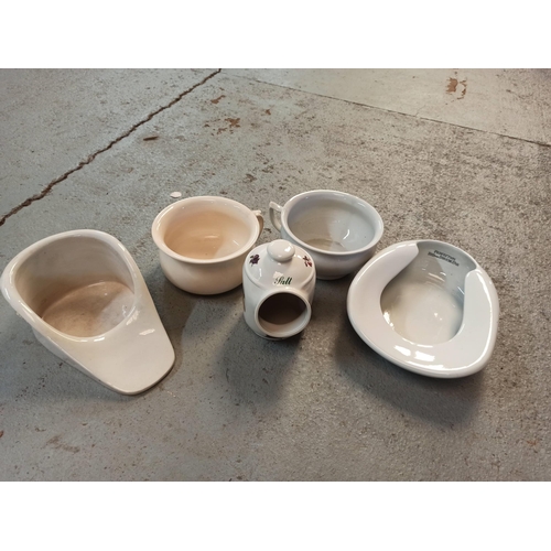 881 - 4 x Chamber Pots and a Salt Celler