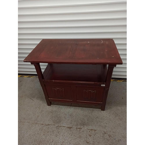 701 - Monks Bench/Table with storage - Mahogany