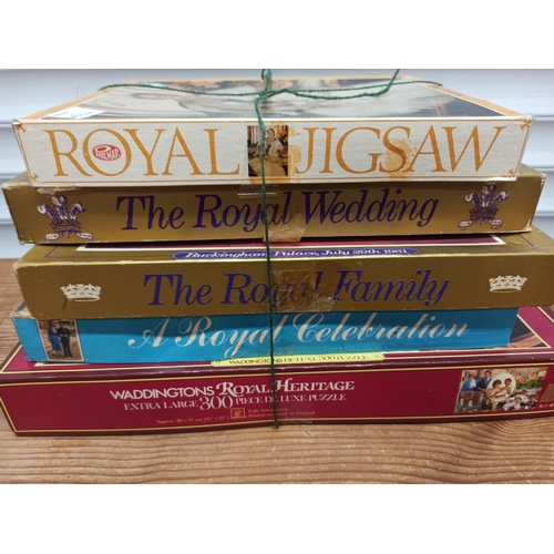 985 - 5 x Royalty themed jigsaws