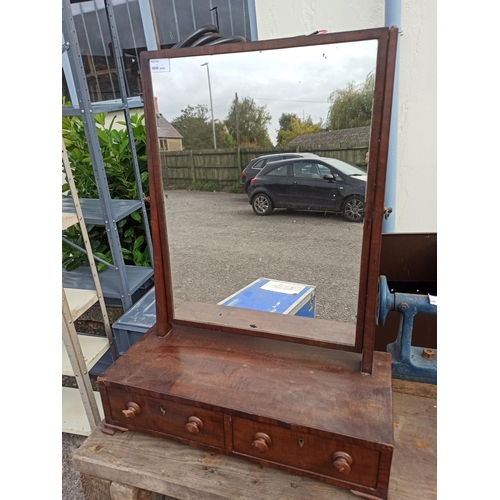 722 - An antique Dressing Table Mirror with 2 x drawers - 71x53x25cm