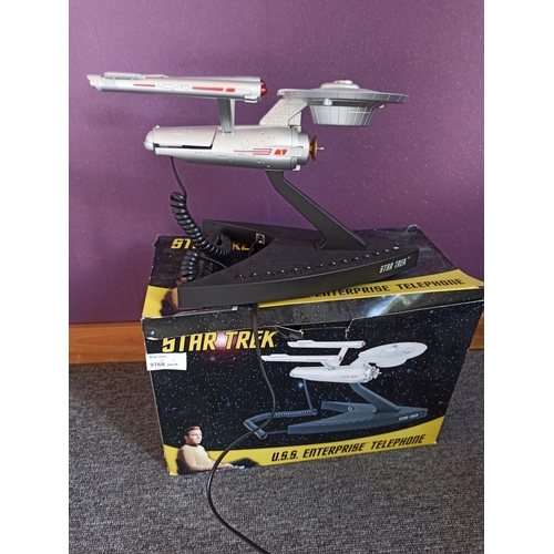 1014 - A Star Trek USS Enterprise Telephone - Boxed in Original Packaging