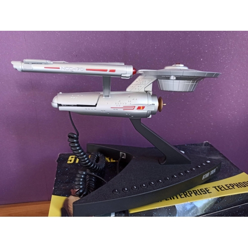 1014 - A Star Trek USS Enterprise Telephone - Boxed in Original Packaging