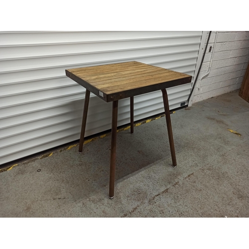 16 - An industrial Style Table - 60cm x 60cm x 22cm