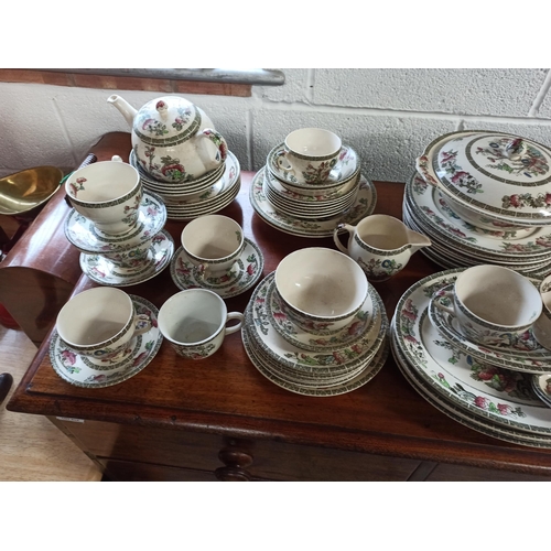 735 - An Indian Tree Johnsons Bros Part Dinner & Tea Service - approx 70 pieces