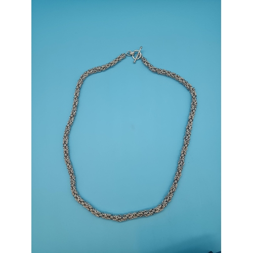 523 - A Heavy Silver Necklace approx 70gms (Unhallmarked but Tested)