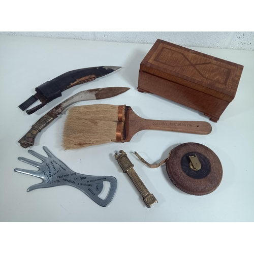 703G - An assortment of Oddments including Kukhri Knife etc