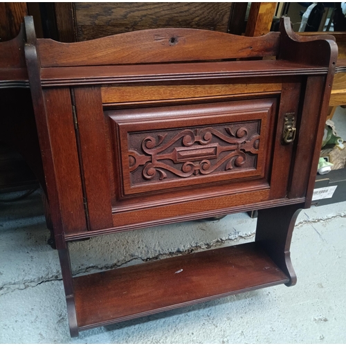 869 - A Vintage Wall hanging shelf cupboard Unit