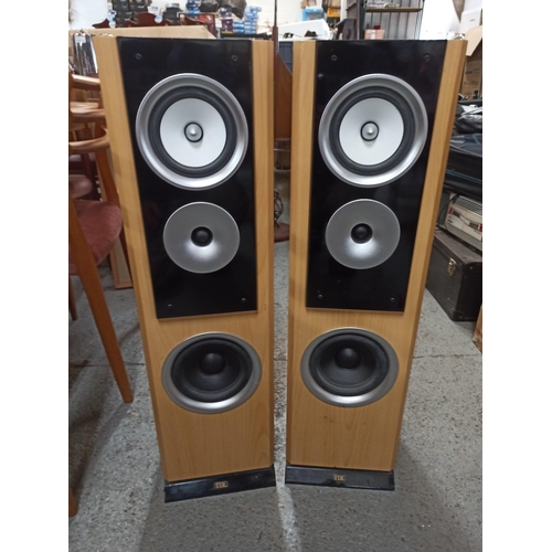 531 - A Pair of TDL Studio 5 Free Standing Hi Fi Speakers. Boxed 83x23x25cm