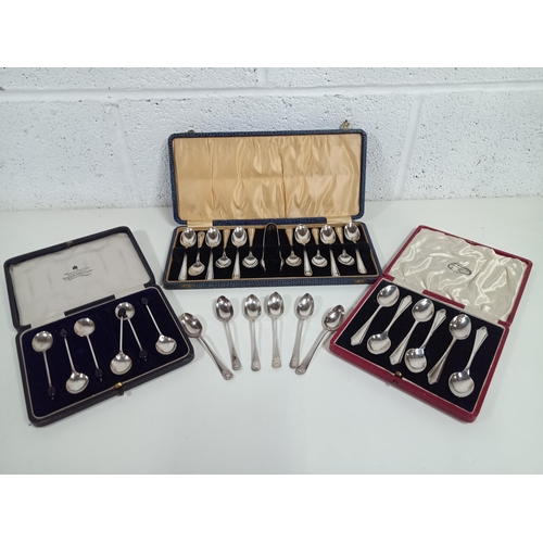 639 - Assorted cased sets of tea and coffee spoons