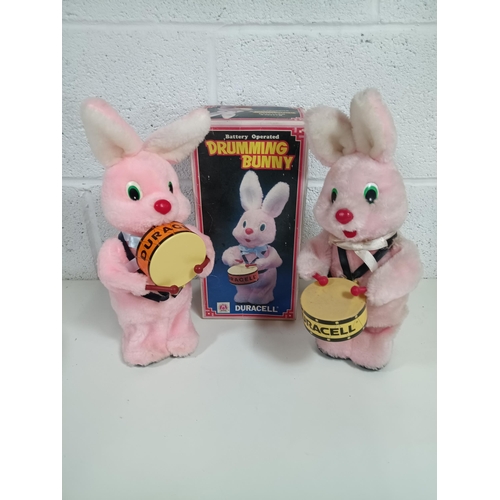 1023 - 2 x Vintage Duracell Bunnies. 1 Boxed