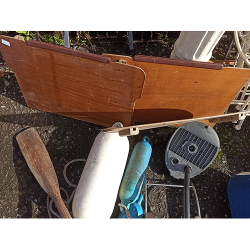 2B - A Vintage Dingy Avon 7 Including Air Pump, Steps, Bouys and Oar