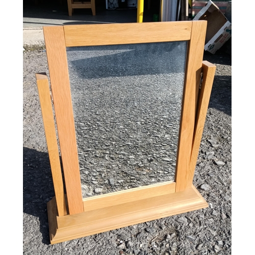 703 - A Modern Oak Dressing Table mirror