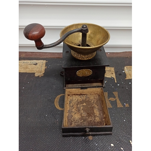 796 - Kendrick & Sons Coffee Grinder - Cast and Brass