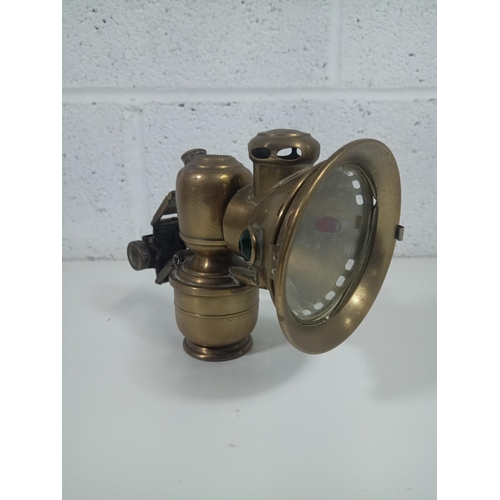 382 - A Jos Lucas Brass Carbide bicycle Lamp