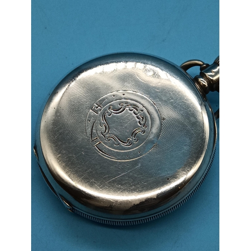 486 - Hallmarked Silver Keys Pocket Watch Running