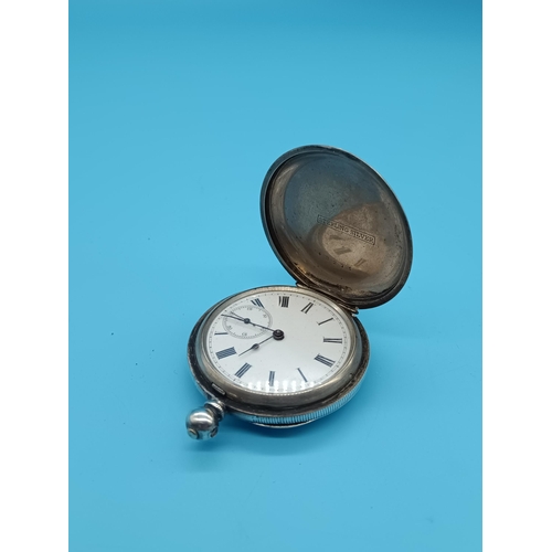 488 - Hallmarked Silver Full Hunter Pocket Watch