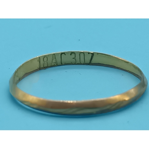 428 - 18 Carat Gold Band, Size J/K