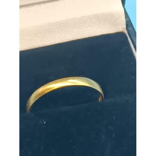 421 - A 22ct Yellow Gold Band, Size L/M