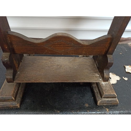 720 - Antique Folding Top Occasional Table with Hexagonal Top