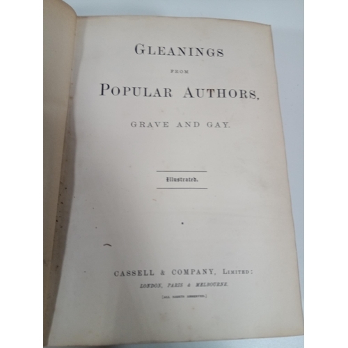 957 - Gleanings from Popular Authors - Leather Bound Copy (Damage to Spine)