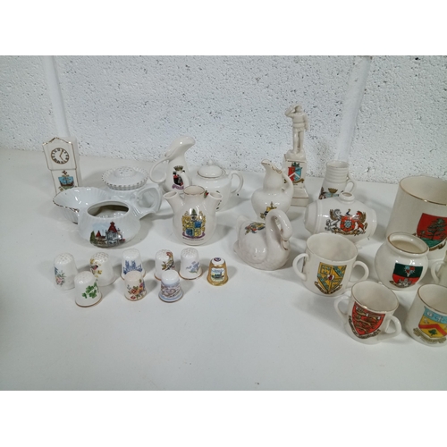 882 - A Collection Of Arcadia Crestedware , Thimbles etc.