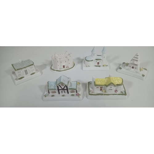 650 - A Collection of 6 x Coalport Miniature Cottages and Castles