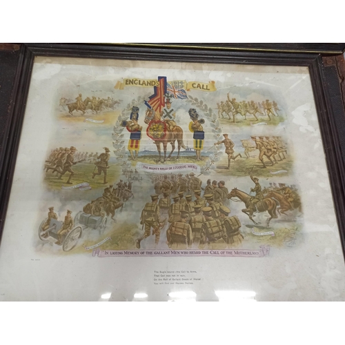 275 - **Royal British Legion Lot** Map of Berkshire & WW1 Poster 'England's Call'