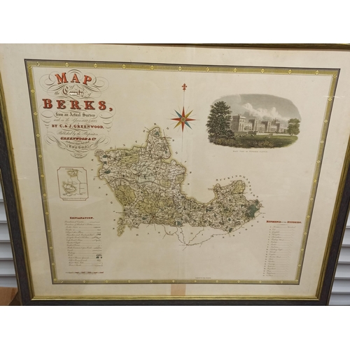 275 - **Royal British Legion Lot** Map of Berkshire & WW1 Poster 'England's Call'