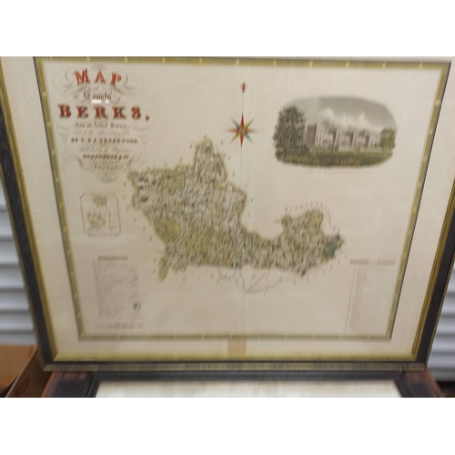 275 - **Royal British Legion Lot** Map of Berkshire & WW1 Poster 'England's Call'